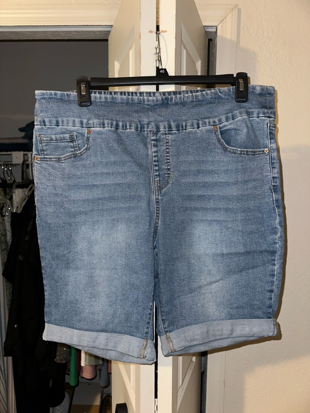 Terra & Sky Medium Wash Denim Bermuda Shorts